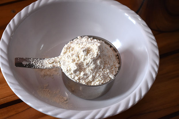 In a bowl add all purpose flour