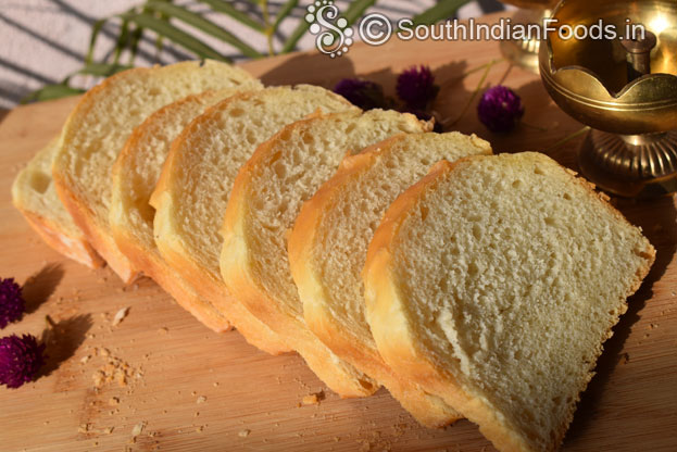 Homemade white bread slices