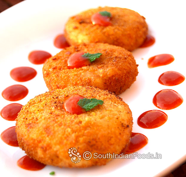 Crispy outside and soft inside aloo tikki ready