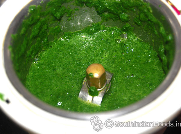 Smooth green chutney ready