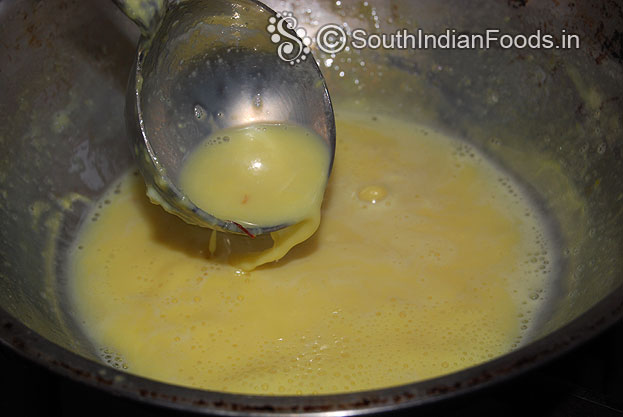 Stir continuously on medium flame till cream rabdi consistency