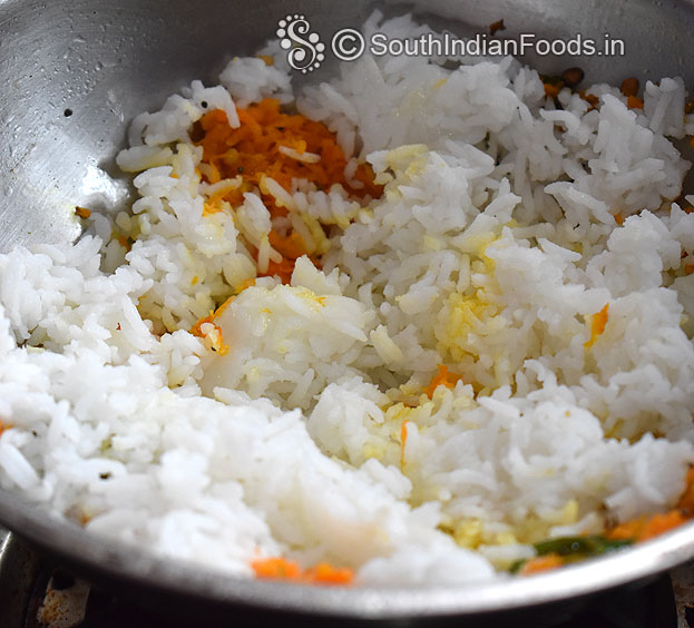Add boiled rice
