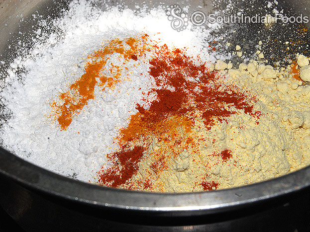 Add turmeric, red chilli powder, asafoetida