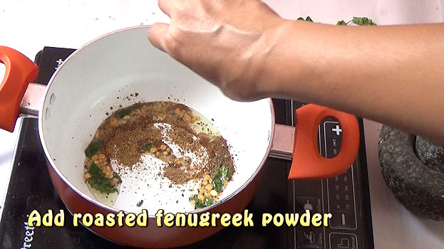 Add fenugreek powder