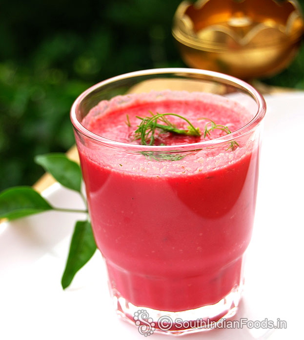 Chukandar chaas-Pink and delicious