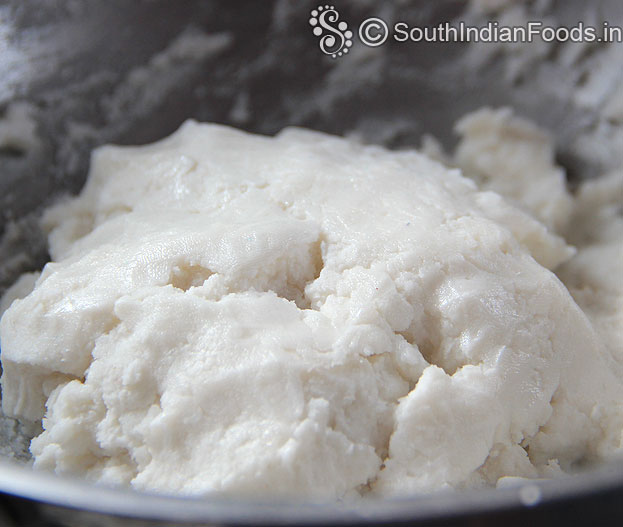 Kozhukattai dough is ready, add 1 tbsp of sesame oil, knead it & make soft dough
