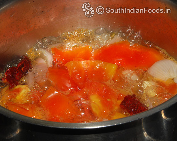 Add dry red chilli boil till soft