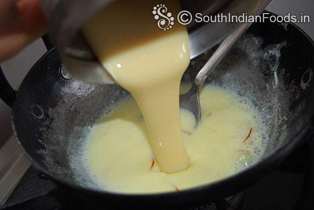 Add sweet condensed milk stir well