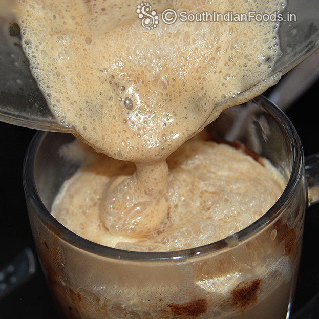 Pour the coffee into a serving glass