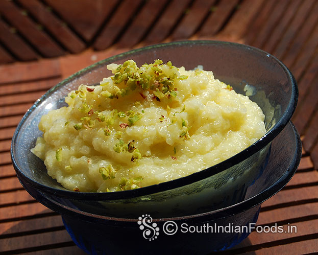 Easy basmati rice-saffrom milk pudding recipe for diwali festival