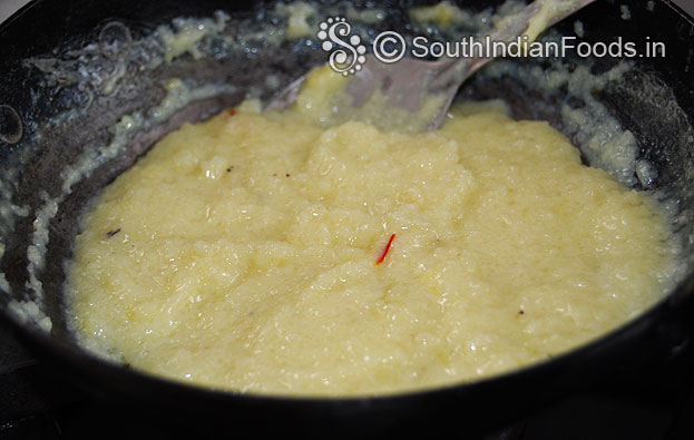 Kesar saffron rice phirni is ready, cut off heat