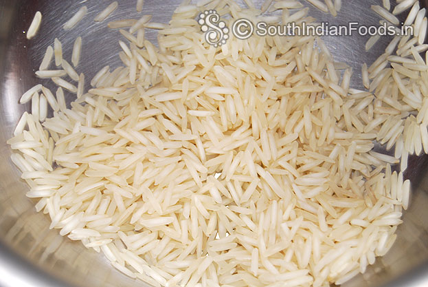 Wash basmati rice