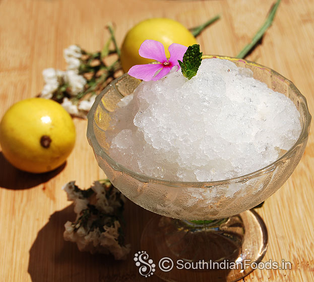 Fresh lemon granita