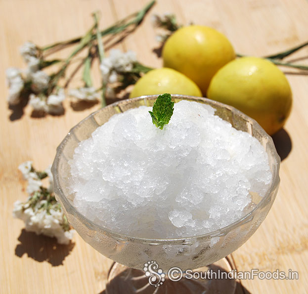 White lemon granita