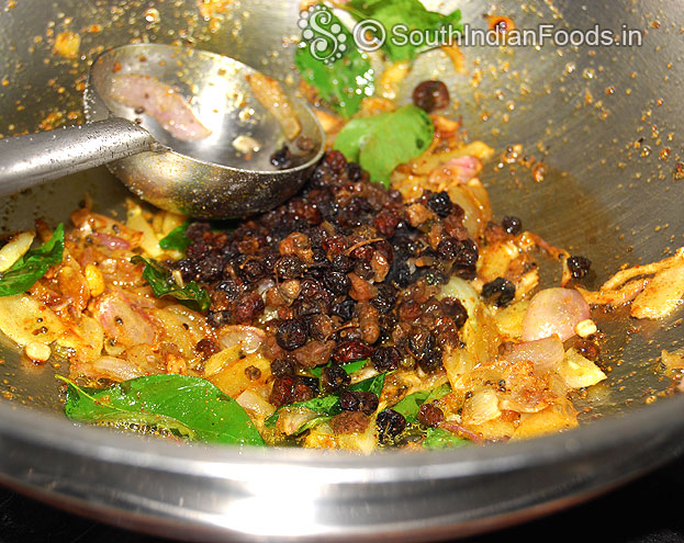 Add turmeric, manathakkali vathal saute