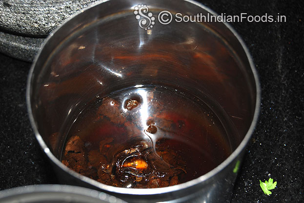 Soak tamarind in warm water for 5 then squeeze & extract water