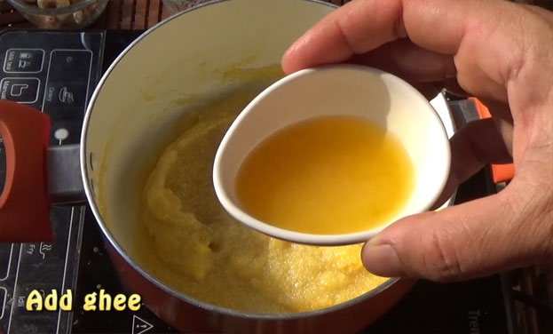 Add 1/4 to 1/2 cup ghee