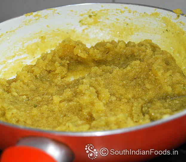 Moong dal mixture thick and starts leaving the pan
