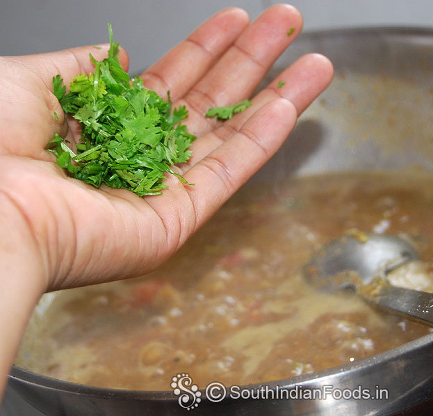 Add coriander leaves