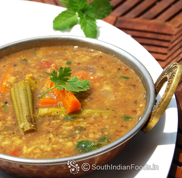 Murungakkai moong dal sambar