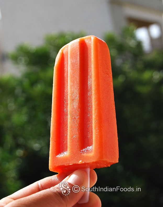 Papaya pop ice