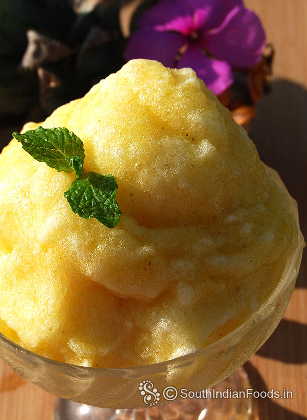 Super easy pineapple granita