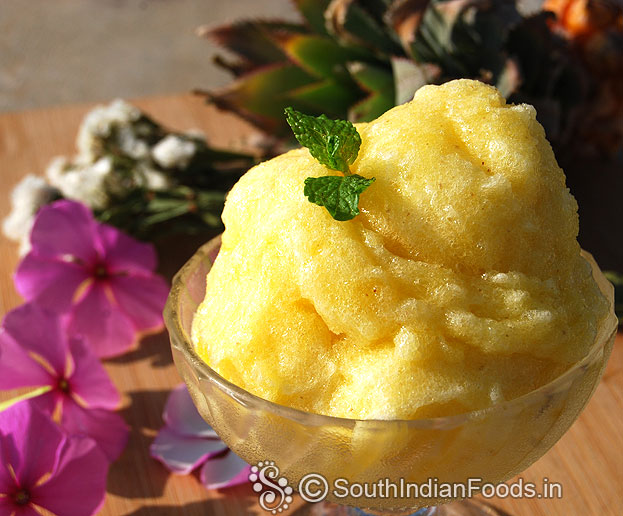 Bright & aromatic pineapple granita