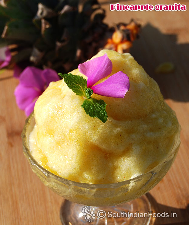 Ananas ki granita