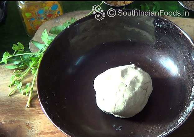 Poori dough is ready, cover it, leave it for 10 min