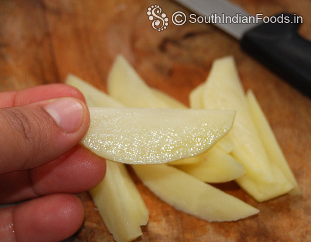 Cut potato into wedges