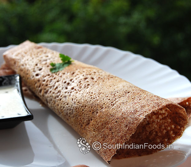 Finger millet roast dosa