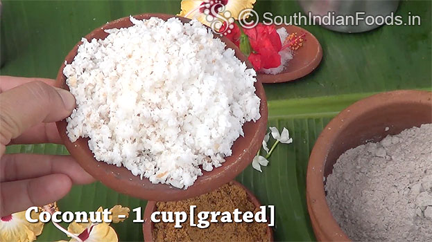 Grated coconut