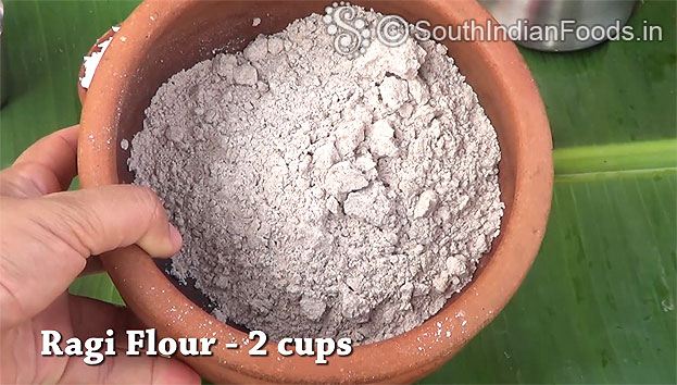 Take 2 cups of ragi flour