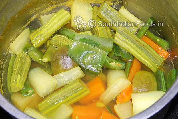 Perfectly boiled vegetables