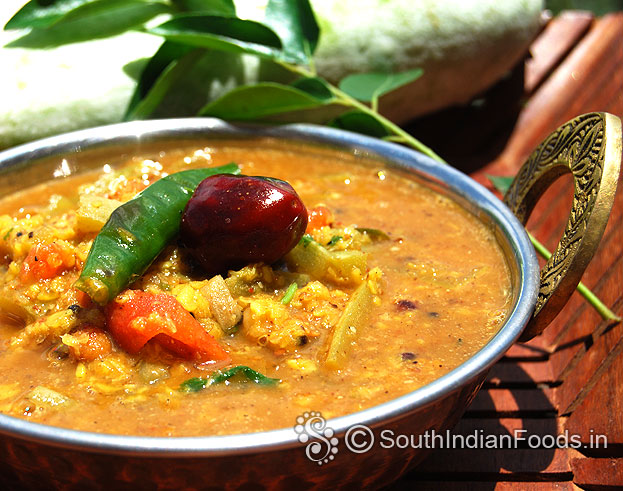 Pudalangai pasi paruppu sambar