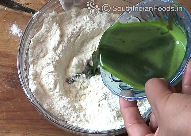 Add Spinach juice mix well