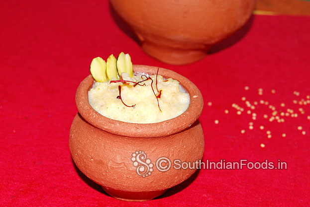 Foxtail millet kheer with jaggery