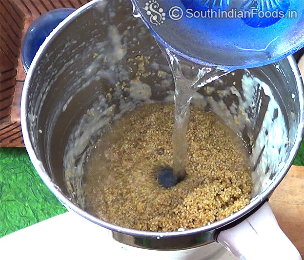 Add soaked thinai rice, water grind to smooth batter