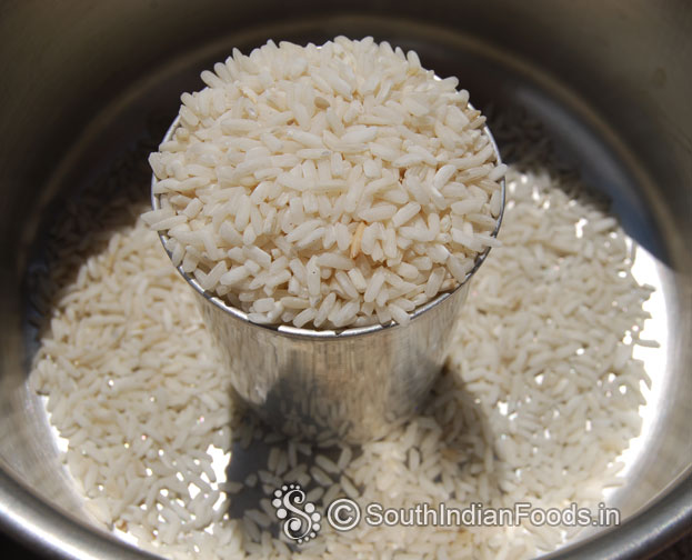 Take 1 cup raw rice
