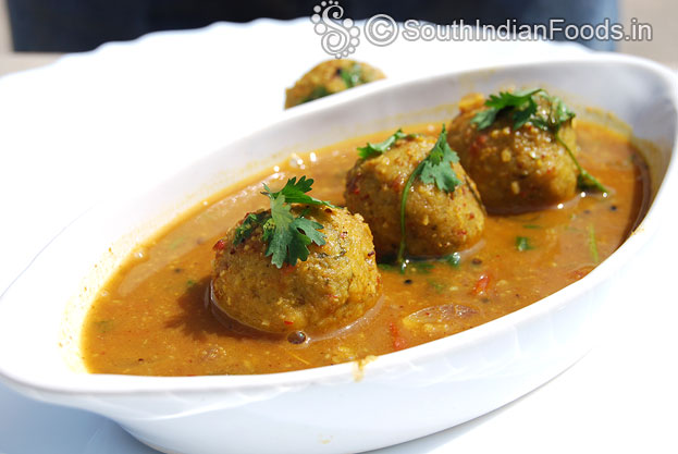 Dal kofta gravy is ready