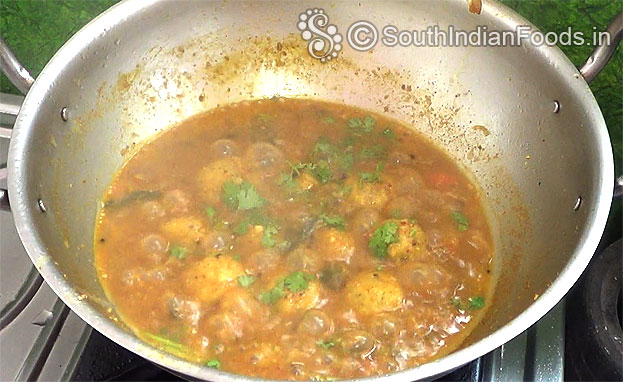 Add coriander leaves & cut off heat