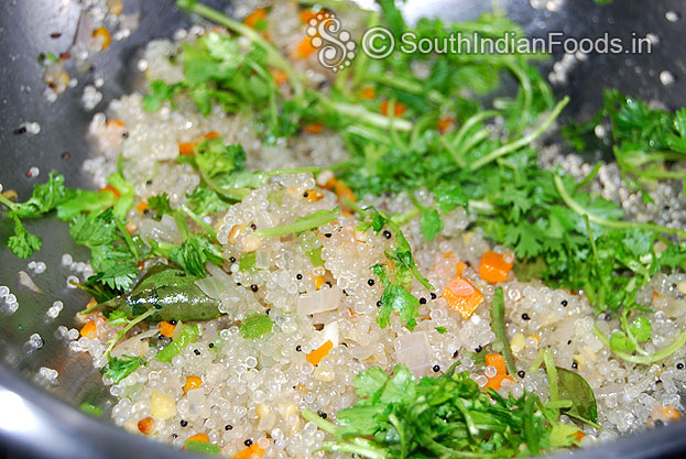 Sprinkle coriander leaves mix well