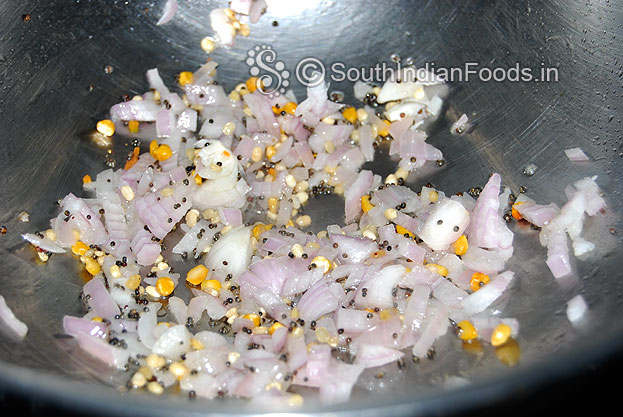 seasoning with dals & onion