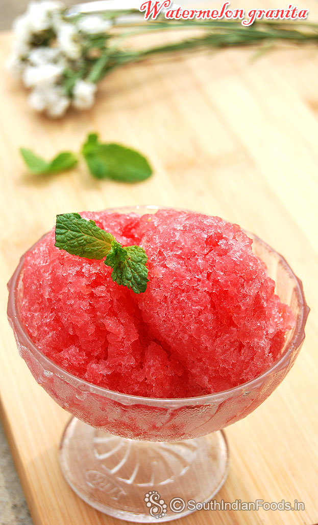 Summer cooler granita