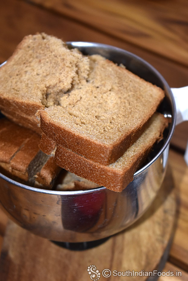 In a mixer jar add brown bread