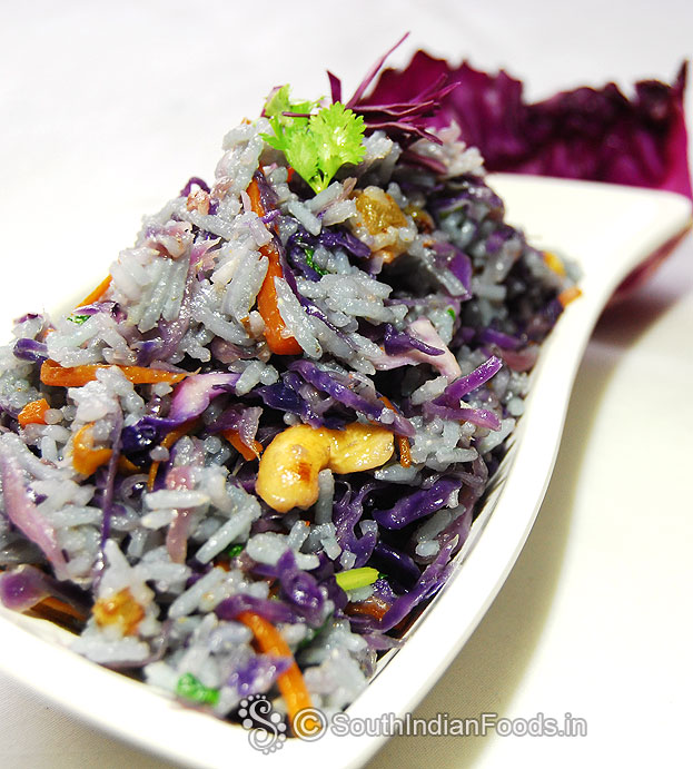 Purple rice (red cabbage rice)