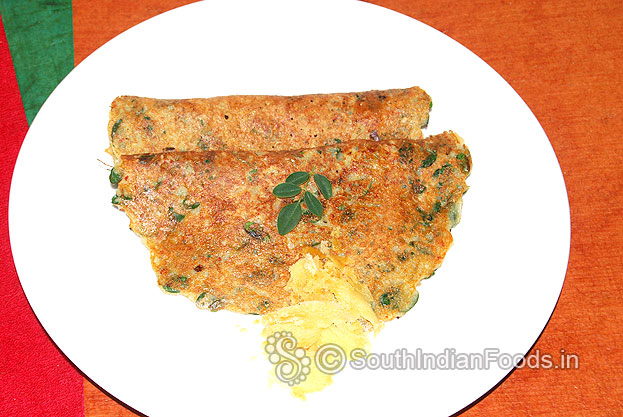 Instant drumstick leaves adai with jaggery