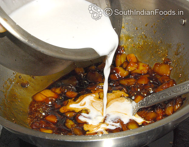Add coconut milk, let it boil for 3 min on low flame