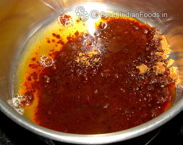 Heat jaggery & water, let it boil
