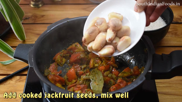 Jackfruit seeds biryani step 14